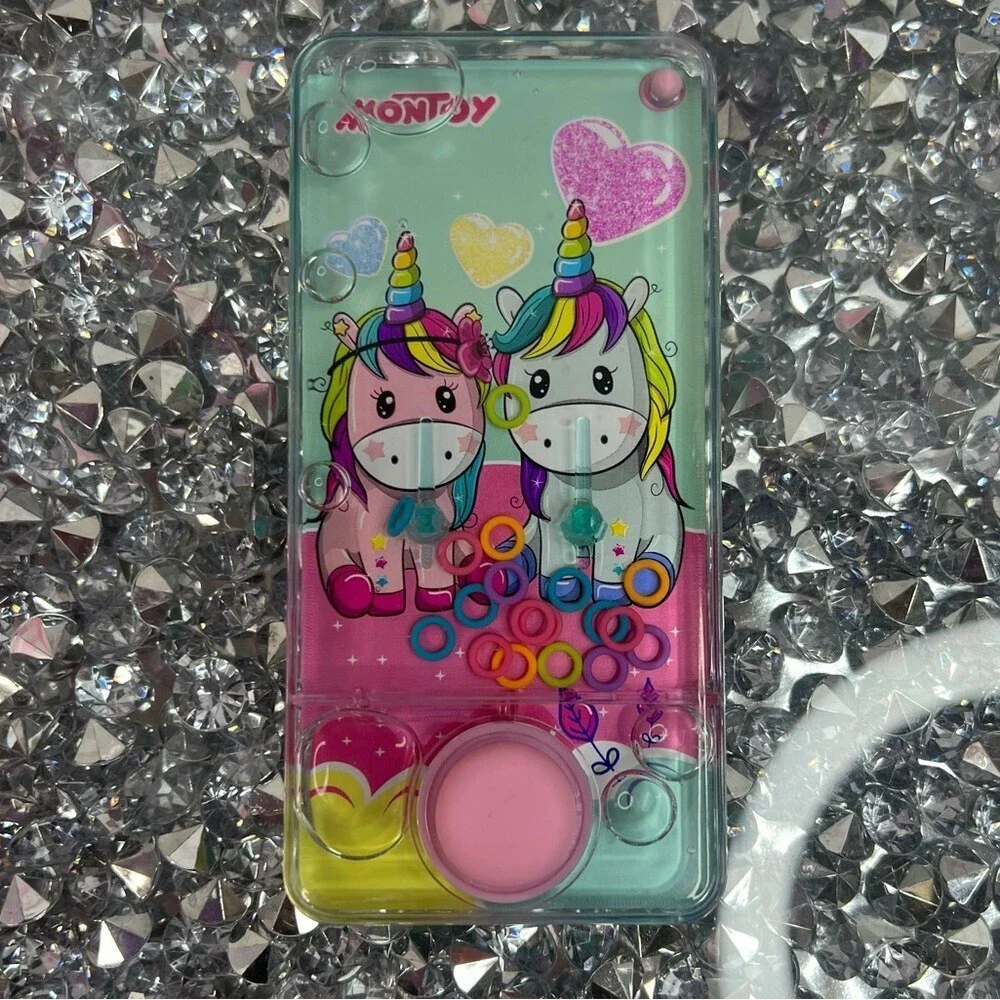 Unicorn Water Game Phone look Case - Pink & Mint game fun